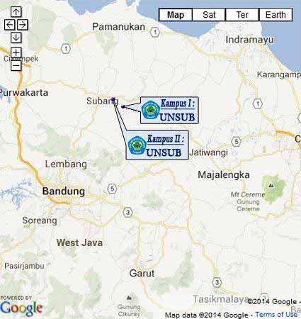 Peta & Lokasi Kampus UNSUB Subang Nomor